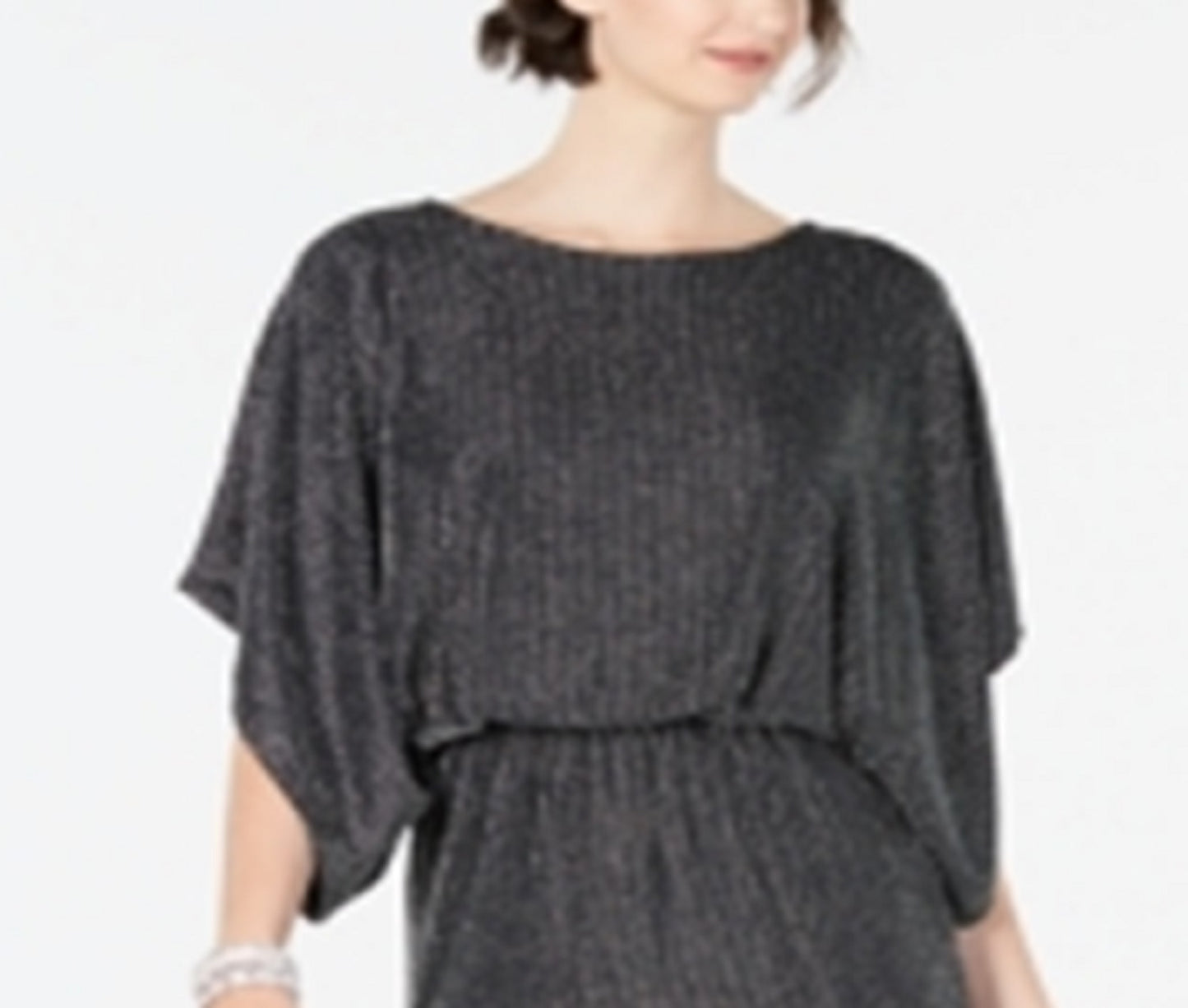 Vestido Blusão Metálico Feminino Jessica Howard Prata Tamanho 8 Petite