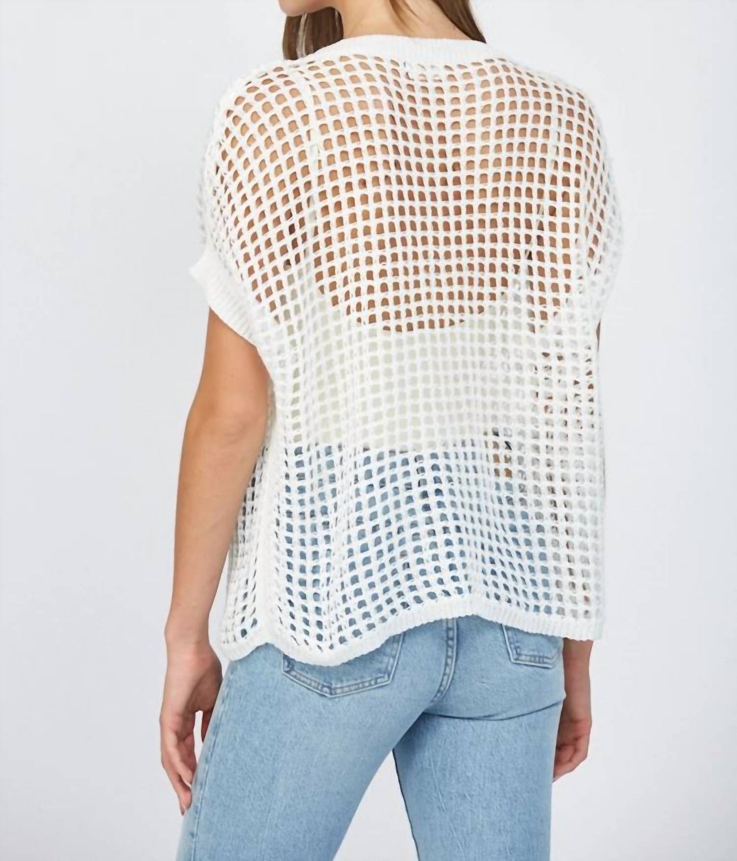 Fate - Open Knit Cover Up Top