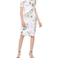 Calvin Klein - Floral Print Off The Shoulder Scuba Dress