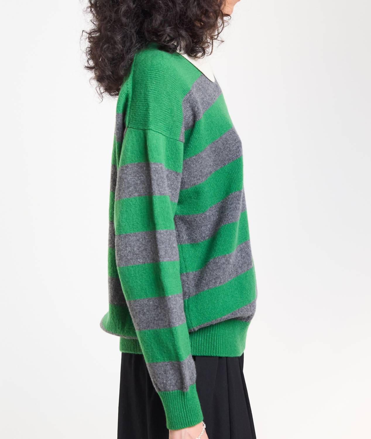 &Daughter - Edith Stripe Polo Top