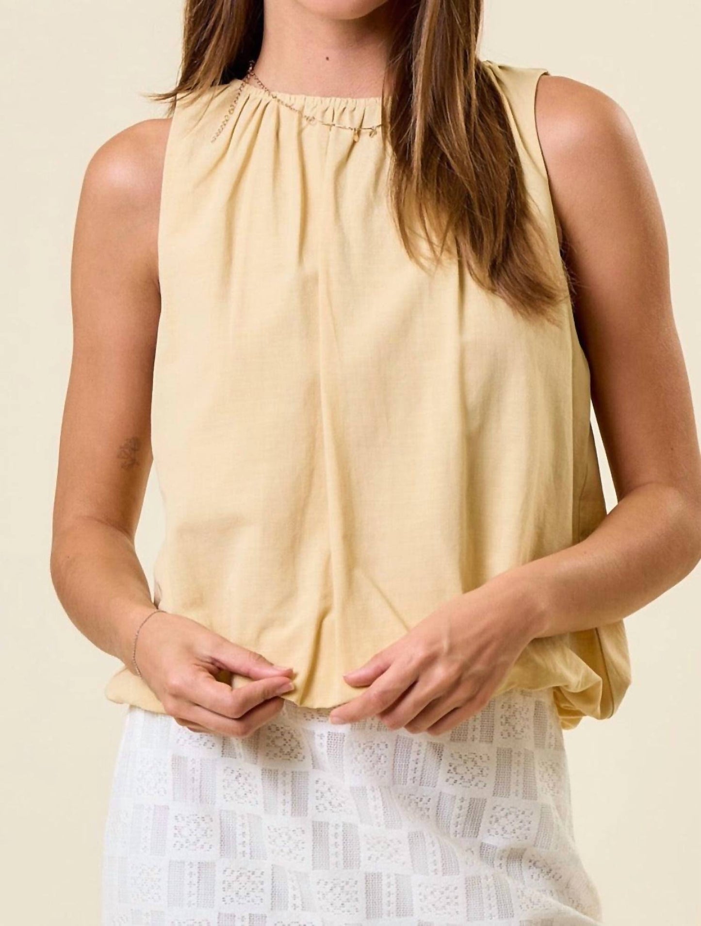 Doe And Rae - Bubble Sleeveless Top