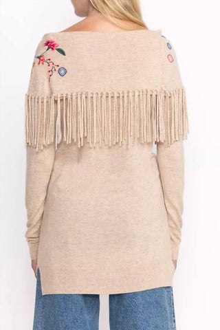 Johnny Was - Túnica com franjas e gola alta