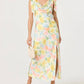 Astr - Allexina Satin Cowl Neck Midi Dress