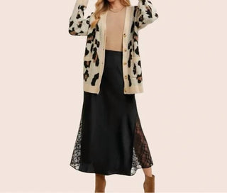 Bluivy - Cardigan de oncinha com frente aberta