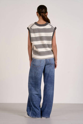 Elan - Striped Knit Vest
