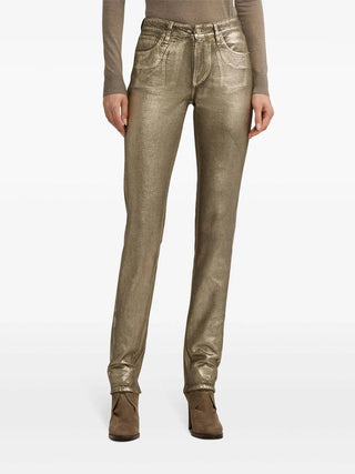 Ralph Lauren - Metallic High Rise Skinny Jeans