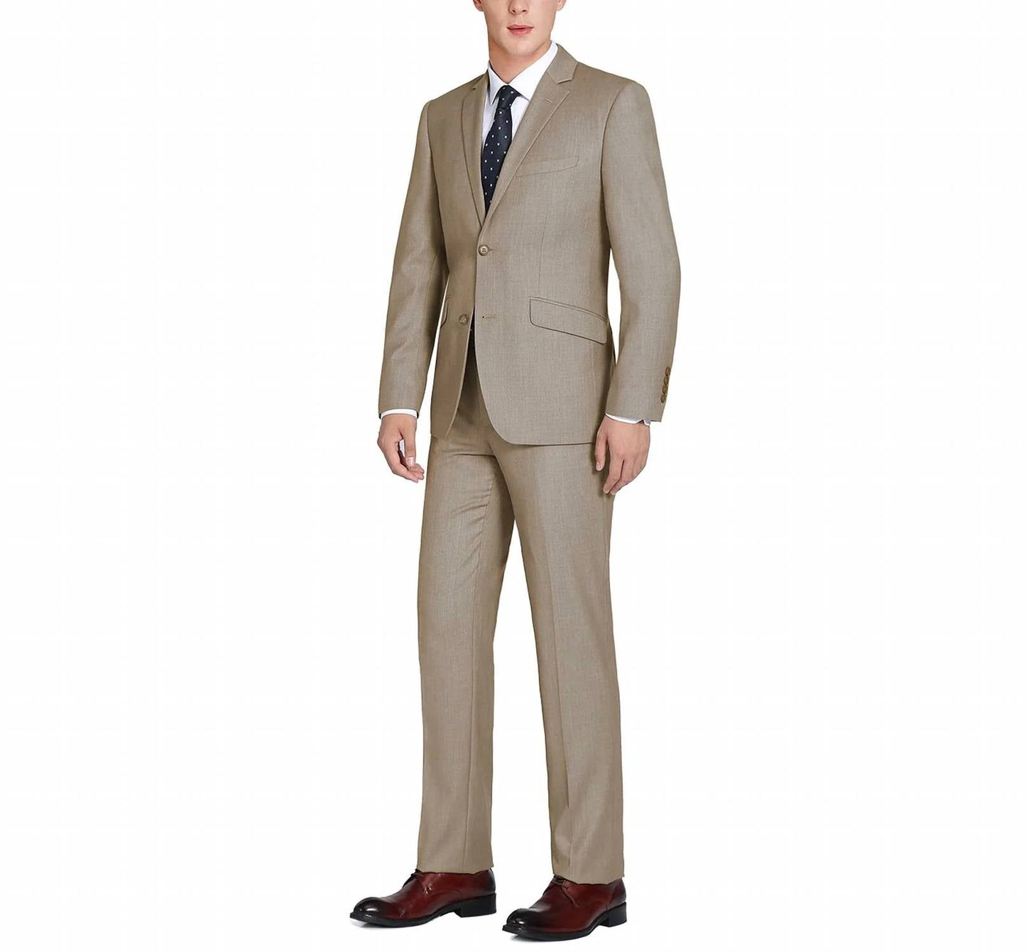 Renoir - Solid Flat Front Suit Pant - Slim Fit