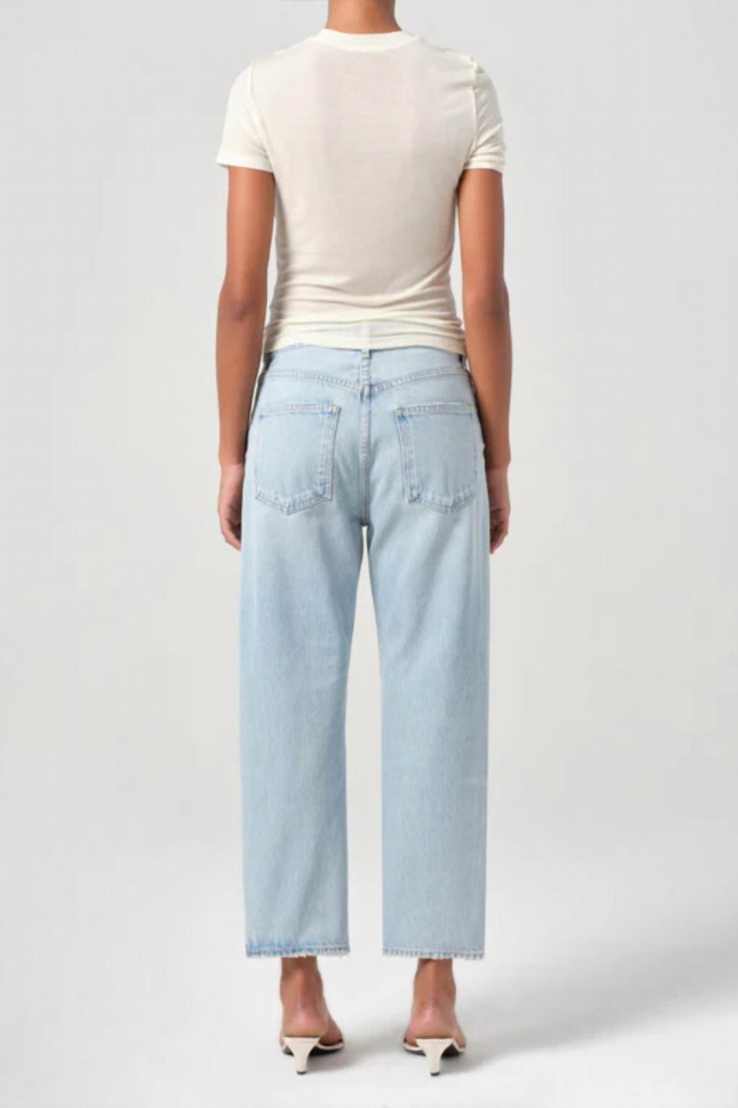 Agolde - 90's Crop Mid Rise Loose Straight Jeans
