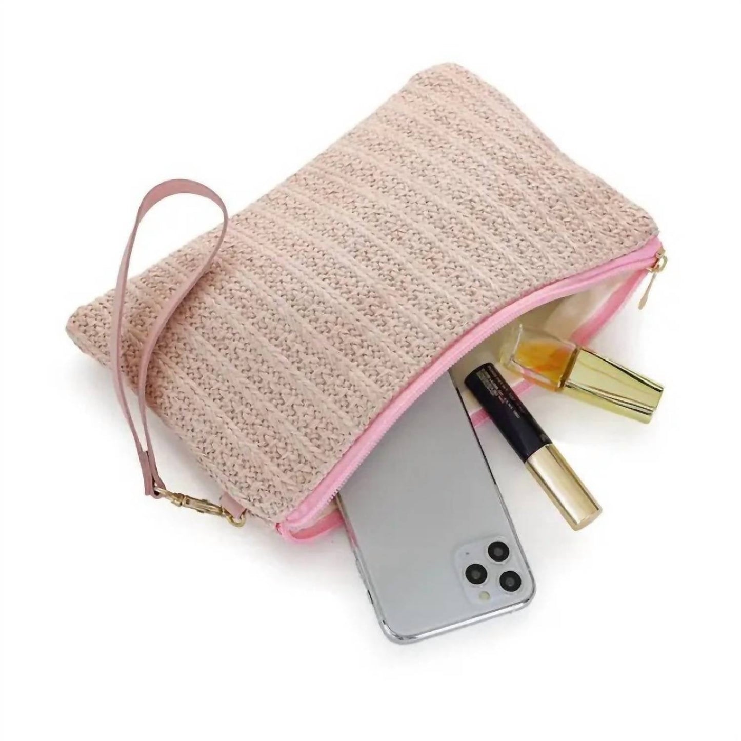 22Tote - Women's Straw Wristlet Clutch Bag
