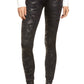 SPANX Faux Leather Camo Leggings - Matte Black