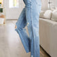 Judy Blue - High Rise Rigid Magic Destroy Slim Straight Jeans