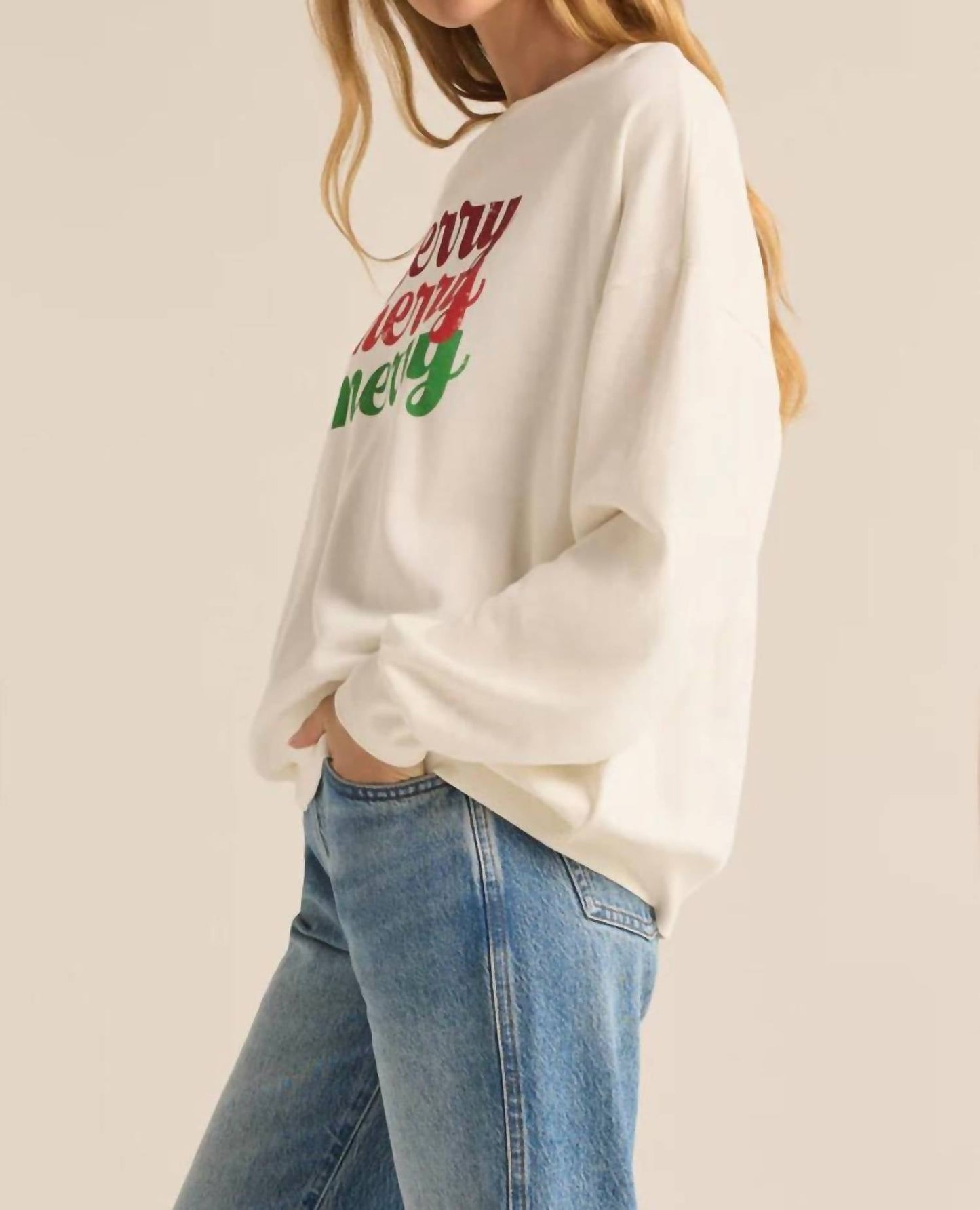 Z Supply - MERRY Crewneck Sweatshirt
