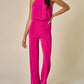 Blue Blush - Halter Neck Open Back Jumpsuit