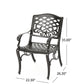Luminea Outdoor Aluminum Dining Chair with Scroll Design
