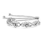 .925 Sterling Silver Miracle Set Diamond Accented Infinity Hearts 6â€-9â€ Adjustable Bolo Bracelet (H-I Color, I2-I3 Clarity)