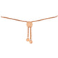 10K Rose Gold over .925 Sterling Silver 1/10 Cttw Round-Cut Diamond Heart Link Adjustable Bolo Bracelet (H-I Color, I2-I3 Clarity) - 6"-9" Adjustable