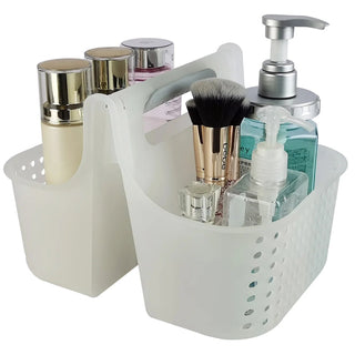 Organizador de banheiro portátil para chuveiro, tamanho perfeito para dormitório/faculdade, bolsa de banho de plástico, seca rapidamente com furos de drenagem