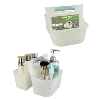 Organizador de banheiro portátil para chuveiro, tamanho perfeito para dormitório/faculdade, bolsa de banho de plástico, seca rapidamente com furos de drenagem