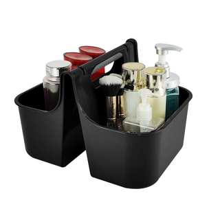 Organizador de banheiro portátil para chuveiro, tamanho perfeito para dormitório/faculdade, bolsa de banho de plástico, seca rapidamente com furos de drenagem