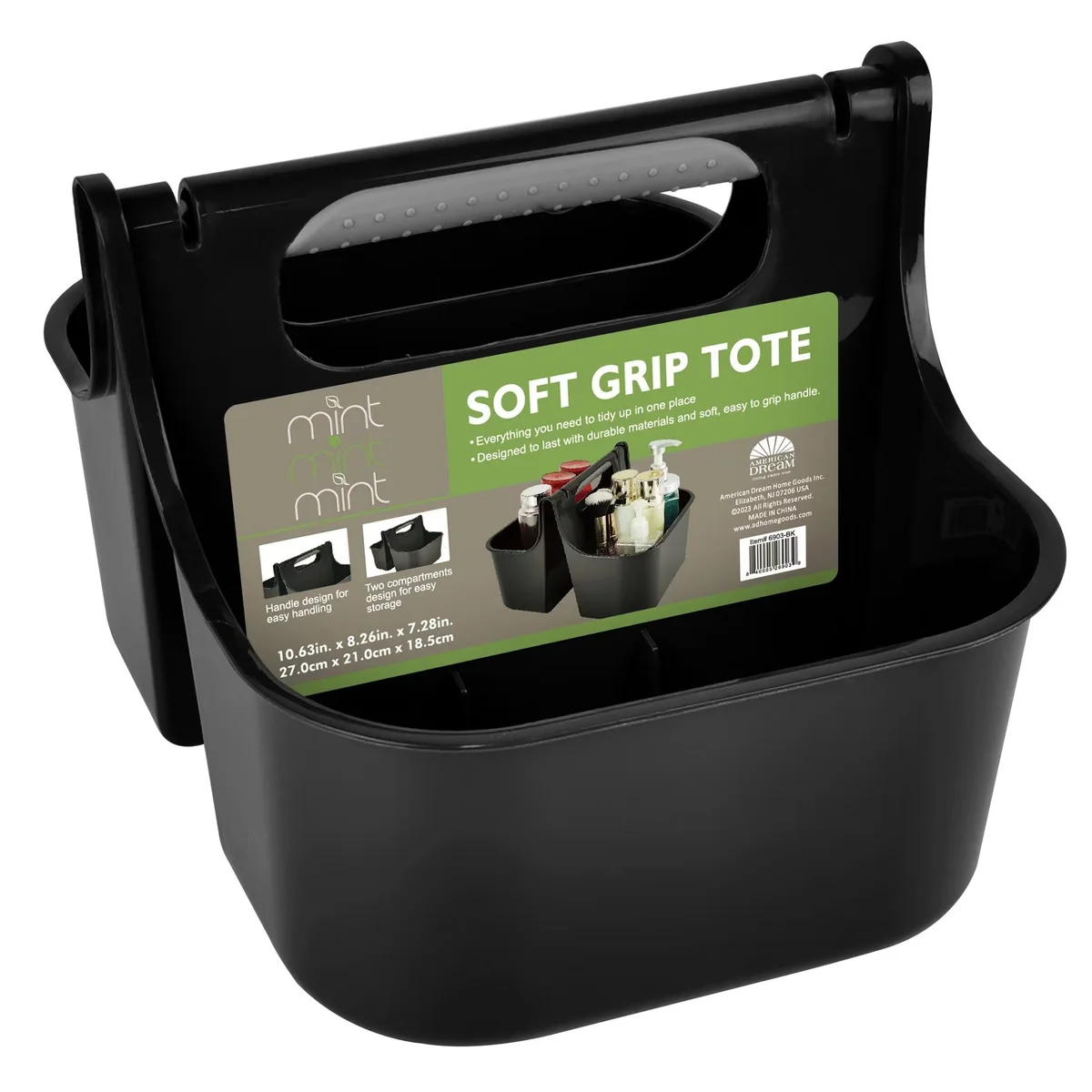 Organizador de banheiro portátil para chuveiro, tamanho perfeito para dormitório/faculdade, bolsa de banho de plástico, seca rapidamente com furos de drenagem