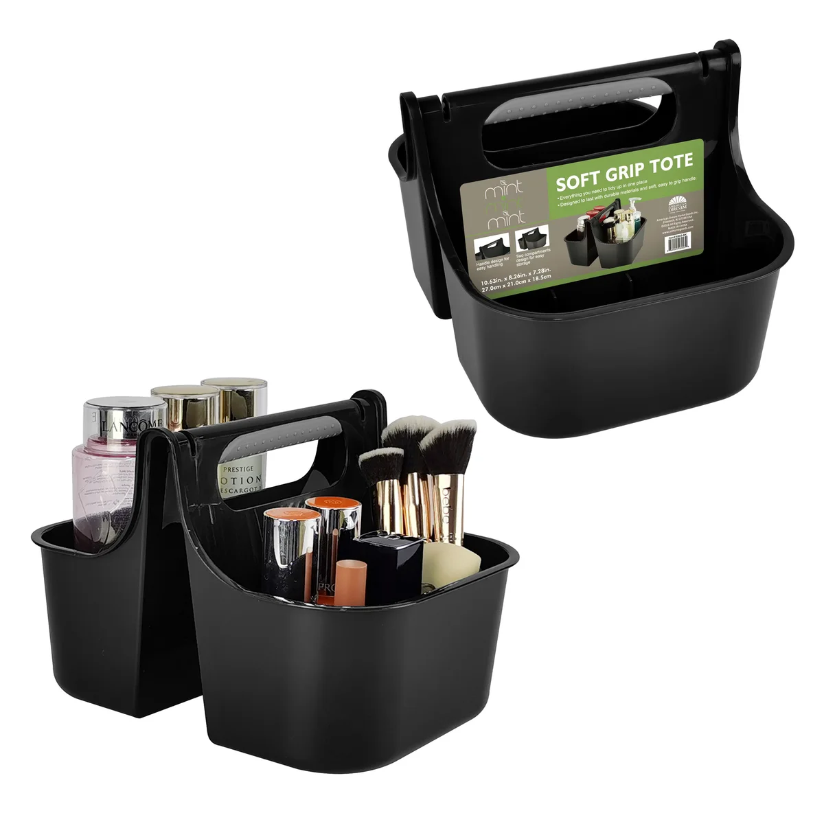 Organizador de banheiro portátil para chuveiro, tamanho perfeito para dormitório/faculdade, bolsa de banho de plástico, seca rapidamente com furos de drenagem