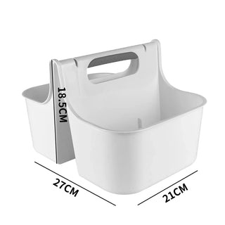Organizador de banheiro portátil para chuveiro, tamanho perfeito para dormitório/faculdade, bolsa de banho de plástico, seca rapidamente com furos de drenagem