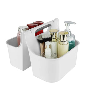 Organizador de banheiro portátil para chuveiro, tamanho perfeito para dormitório/faculdade, bolsa de banho de plástico, seca rapidamente com furos de drenagem
