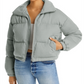 Jaqueta Puffer Feminina Bagatelle.Nyc Cinza Tamanho Médio