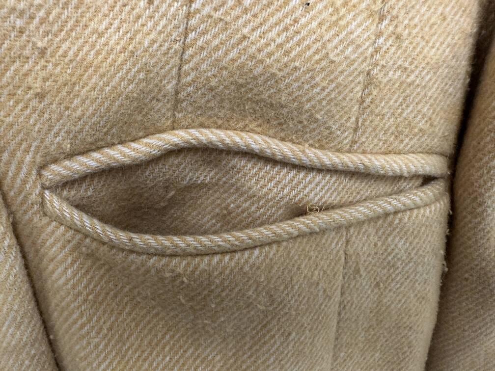 Casaco feminino trespassado sob medida Avec Les Filles, amarelo, tamanho grande