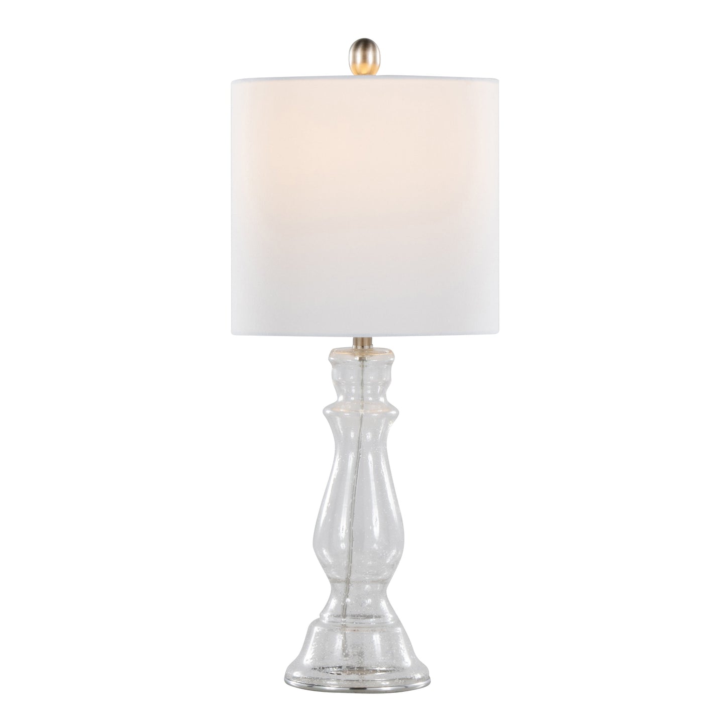 Bishop 24" Contemporary Glass Table Lamp Set of 2