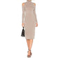 Autumn Cashmere - Cold Shoulder Turtleneck Cashmere Sweater Dress