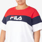 Camiseta Fila Check It Out Cotton Colorblocked Feminina Branca Tamanho 3X