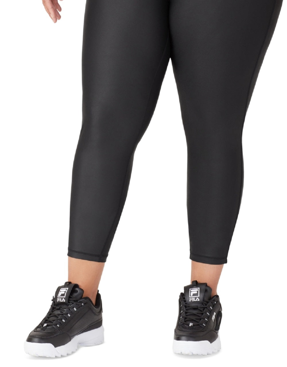 Legging Fila Night Out Leather Look 7/8 Training Preta Tamanho 3X