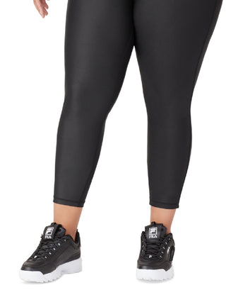 Legging Fila Night Out Leather Look 7/8 Training Preta Tamanho 3X
