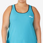 Vestido regata feminino Fila com logo azul, tamanho 3X
