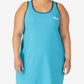 Vestido regata feminino Fila com logo azul, tamanho 3X