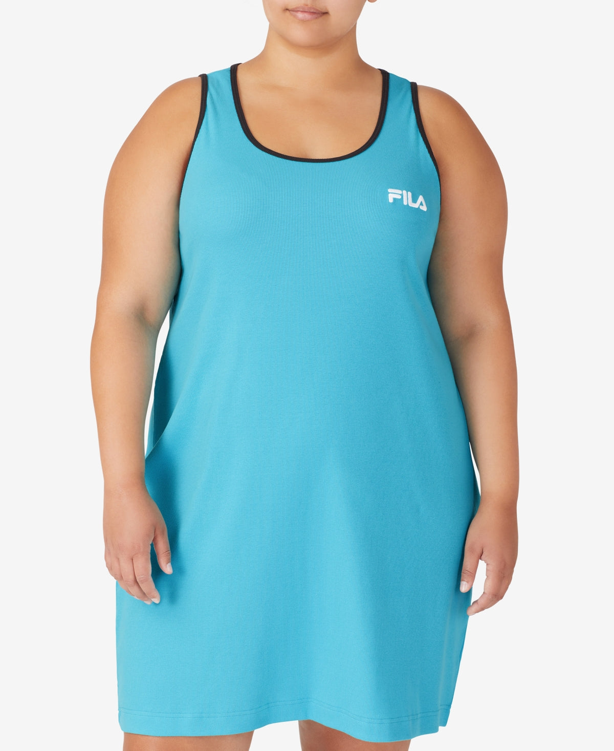 Vestido regata feminino Fila com logo azul, tamanho 3X