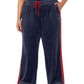 Calça Fila Valery Mid Rise Cordão Velour Azul Tamanho 1X