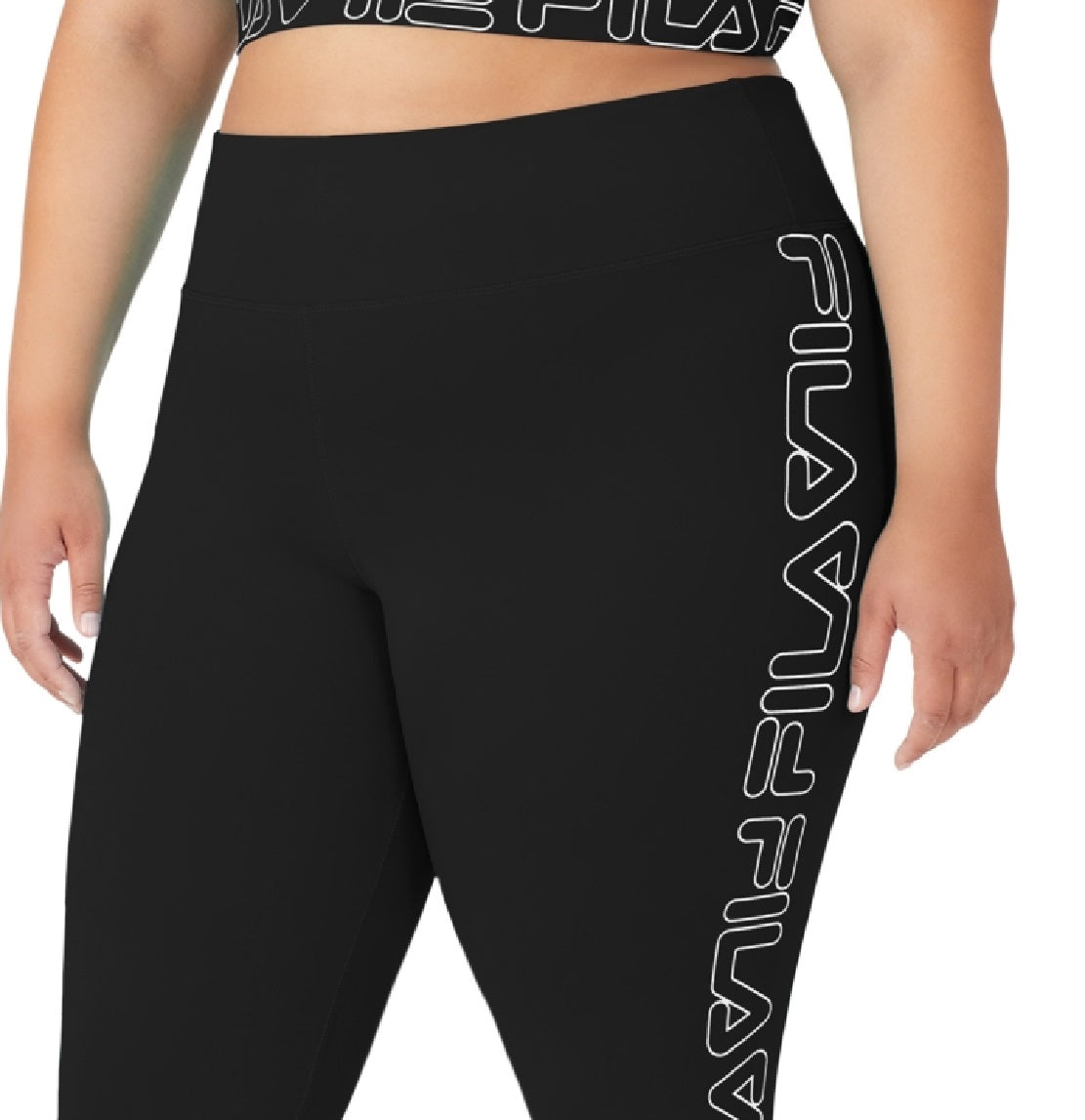 Legging Fila Logo 7/8 Feminina Preta Tamanho 2X