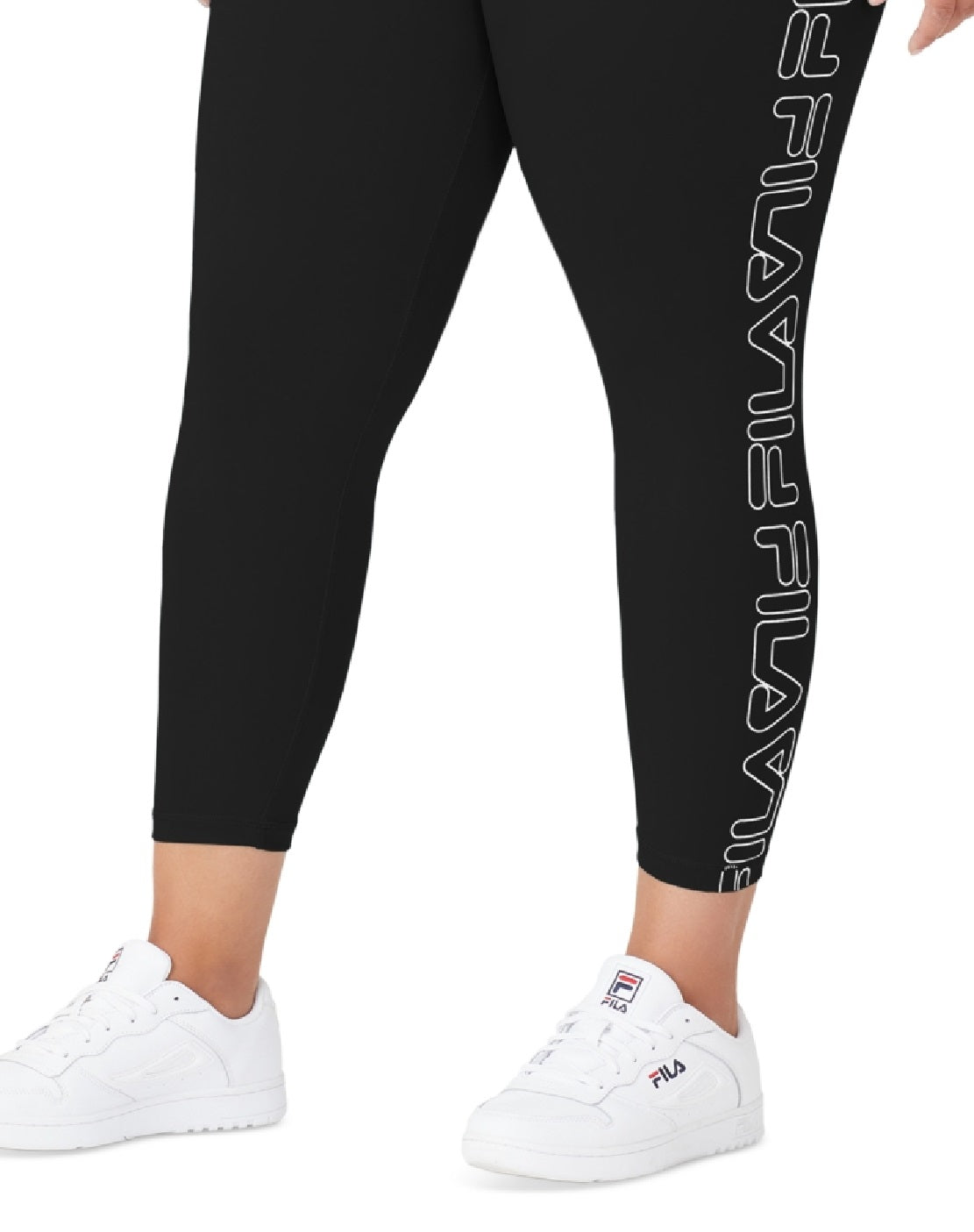 Legging Fila Logo 7/8 Feminina Preta Tamanho 2X