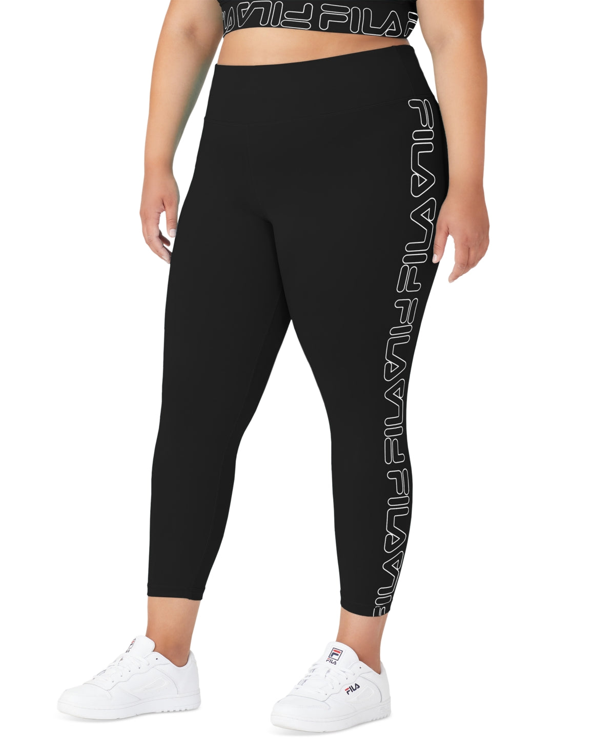 Legging Fila Logo 7/8 Feminina Preta Tamanho 2X