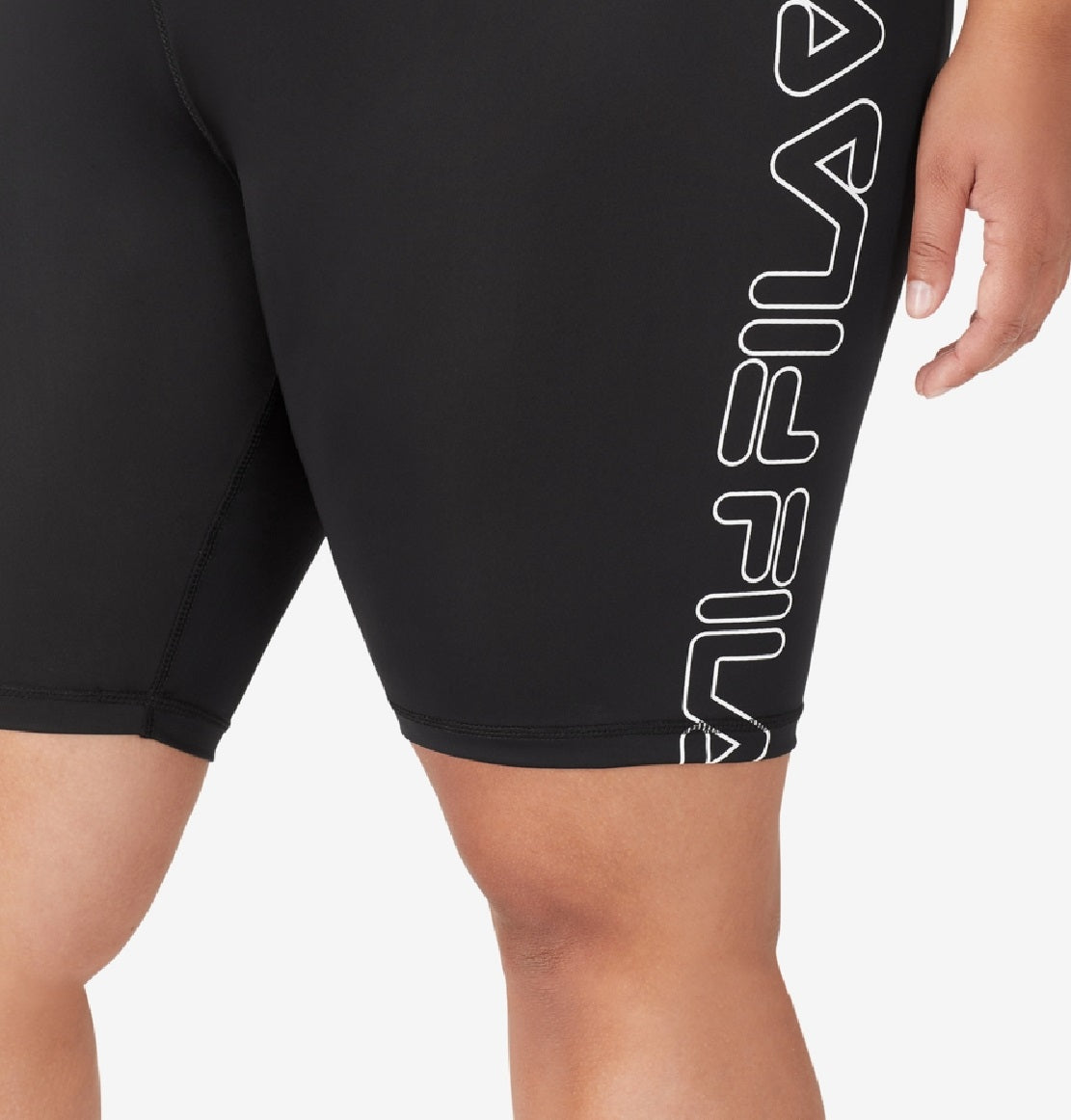 Calções de ciclismo Fila Logo para mulher, preto, tamanho 2X
