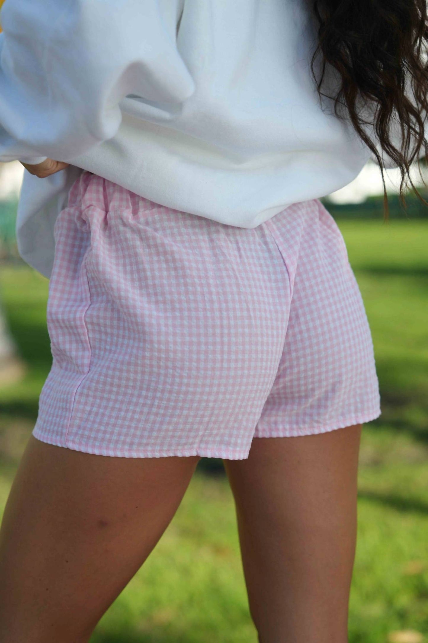1 Fashion - Gingham Shorts