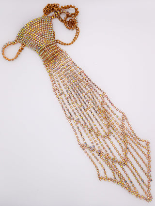 Colar de gravata adornado elegante – Colar de luxo
