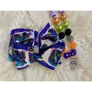 Kidscharm - Girls Hocus Pocus Halloween Double Layer Hair Bow