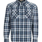 Simms Mens Brackett Long Sleeve Button Up Shirt Small Blue Plaid