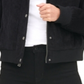 Jaqueta bomber estilo caminhoneiro Levi's feminina com gola de pele sintética e veludo cotelê, preta, tamanho extragrande