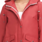 Jaqueta de chuva impermeável feminina Levi's vermelha, tamanho médio