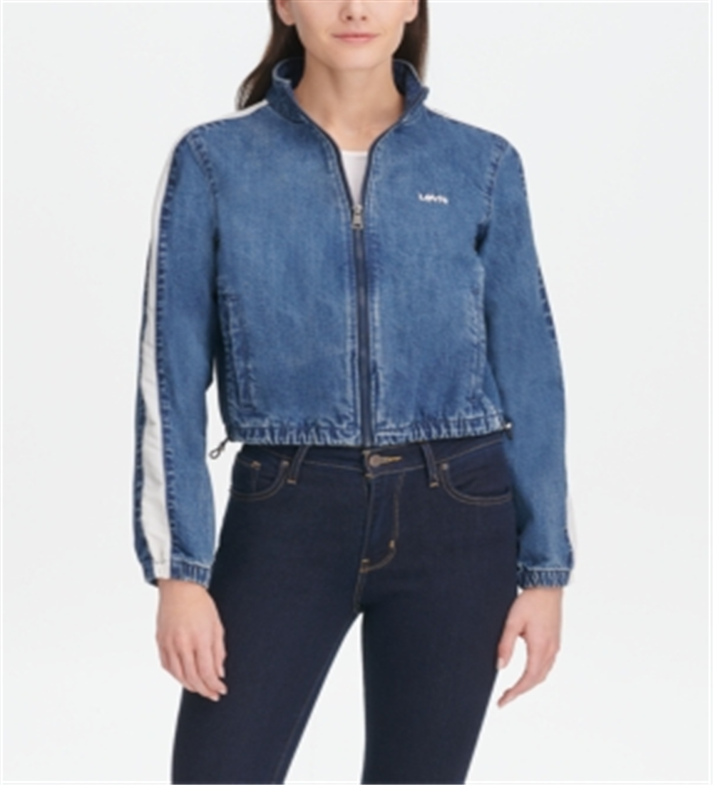 Jaqueta jeans feminina Levi's Coaches Track Jacket azul tamanho grande