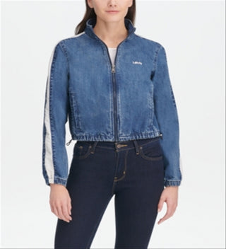 Jaqueta jeans feminina Levi's Coaches Track Jacket azul tamanho grande